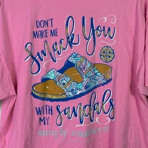 Simply Southern Don't Make Me Smack you with my Sandal Tee